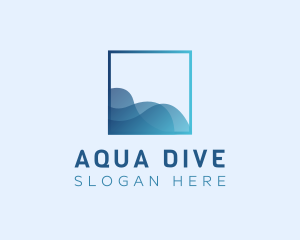 Diver - Ocean Sea Wave logo design