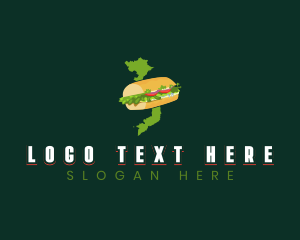 Map - Vietnamese Bahn Mi logo design