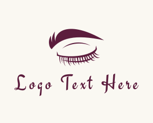 Beauty - Lashes & Eyebrow Makeup logo design