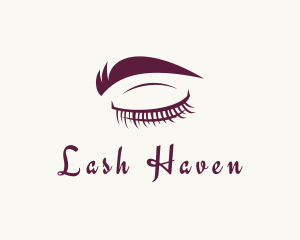 Lashes & Eyebrow Makeup logo design