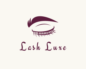 Lashes & Eyebrow Makeup logo design