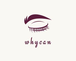 Beauty Vlogger - Lashes & Eyebrow Makeup logo design