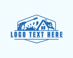 House - Power Washing Cleaner logo design