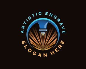 Engrave - Welding Laser Machine logo design