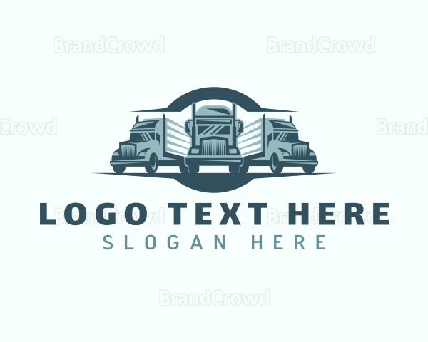 Delivery Logistics Truck Logo