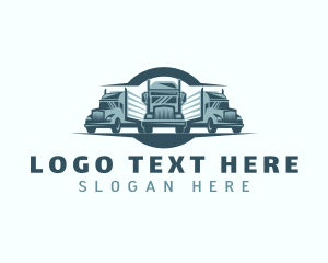 Retro - Delivery Logistics Truck logo design