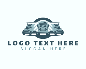 Delivery Logistics Truck Logo