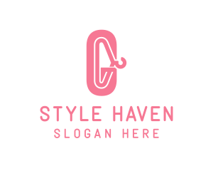 Wardrobe - Stylish Hanger Letter G logo design