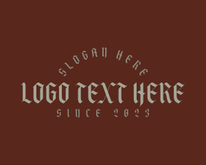 Calligrapher - Tattoo Gothic Business logo design