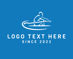 Kayak - Rowing Athlete Club logo design
