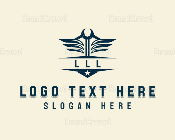 Industrial Mechanical Wrench Logo