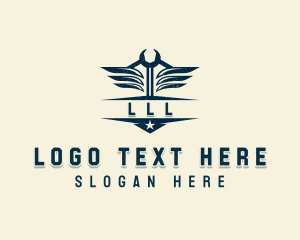 Repair - Industrial Mechanical Wrench logo design