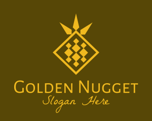 Golden Diamond Pineapple logo design