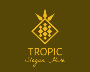 Golden Diamond Pineapple logo design