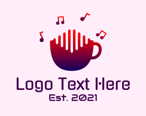 Music Lounge - Music Note Cup logo design
