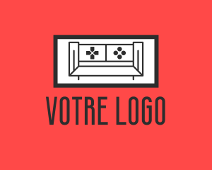 Upholsterer - Gamer Couch Furniture logo design