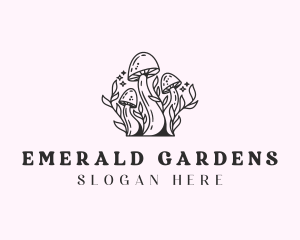 Fungus Mushroom Garden logo design