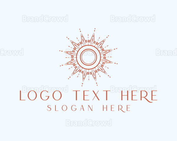 Elegant Sunray Ornament Logo