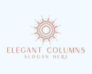 Elegant Sunray Ornament logo design