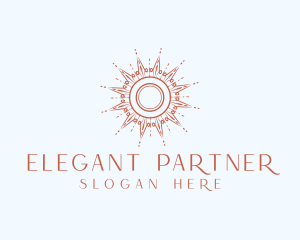 Elegant Sunray Ornament logo design