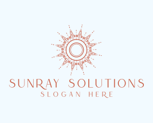 Elegant Sunray Ornament logo design