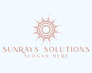 Elegant Sunray Ornament logo design