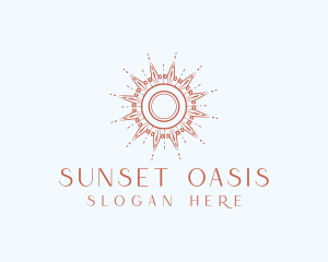 Elegant Sunray Ornament logo design