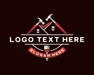 Tradesman - Hammer Paintbrush Maintenance logo design