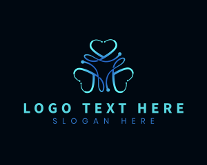 Stethoscope - Medical Stethoscope Heart logo design