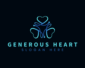 Medical Stethoscope Heart logo design