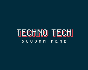 Techno - Techno Gaming Software logo design