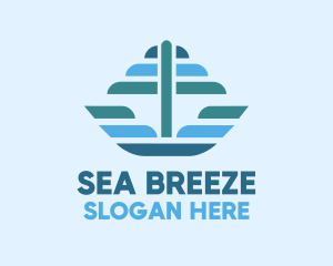 Sailing - Ocean Sailing Anchor Boat logo design