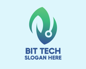 Bio Tech Leaf logo design