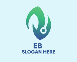 Natural - Bio Tech Leaf logo design