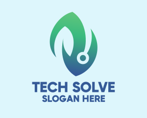 Bio Tech Leaf logo design