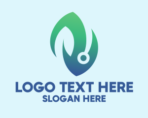 Internet - Bio Tech Leaf logo design