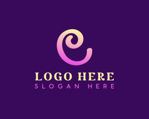 Media - Gradient Cute Swirl logo design