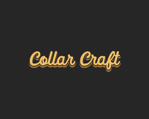 Yellow Cursive Business logo design