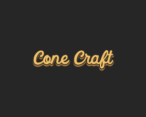 Yellow Cursive Business logo design