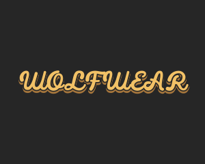 Crafting - Yellow Cursive Business logo design