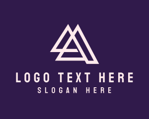 Geometric - Tech Startup Letter A logo design