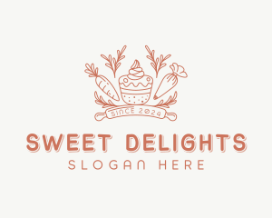 Carrot Cupcake Pastry logo design