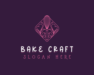 Decorative Baking Whisk logo design