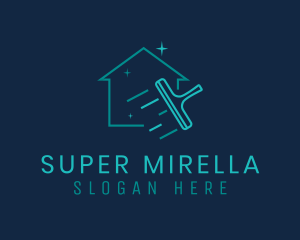Housekeeping - Squeegee Home Cleaning logo design