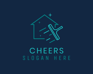 Presasure Cleaning - Squeegee Home Cleaning logo design