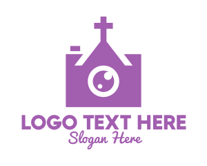 Purple Camera - Christian Church Photographer Camera logo design