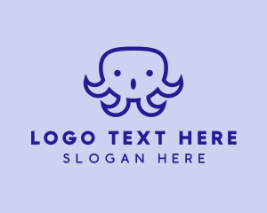 Fluent - Aquatic Toy Octopus logo design