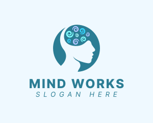 Mind - Human Head Mind logo design