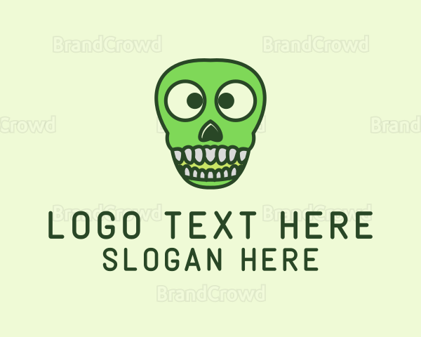 Spooky Skull Bone Logo