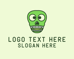 Metal Music - Spooky Skull Bone logo design